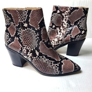 NEW 14TH & UNION braxten snakeskin booties